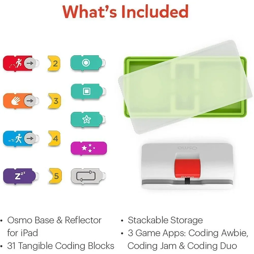 Osmo-Coding Starter Kit For iPad3 Educational Learning Games-Learn To Code,STEM